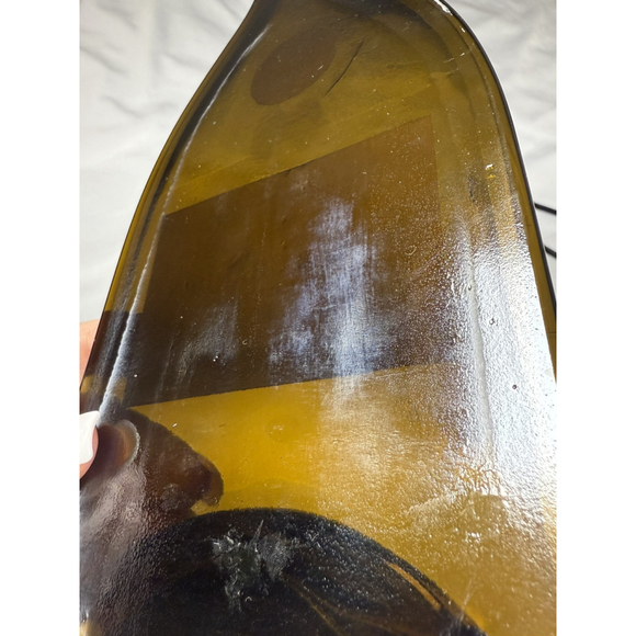 Moet & Chandon Imperial Bottle Wall Hanging Decorative Flat Green/Brown Glass - Picture 10 of 10